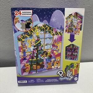 NEW POLLY POCKET Advent Calendar WINTER Fun Unique Play Set W Surprises + Dolls